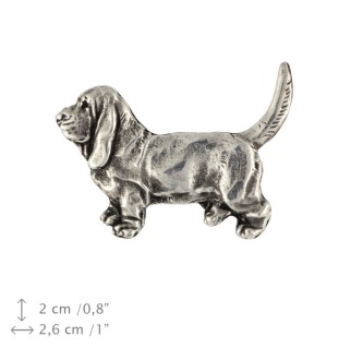 Basset Hound I pin posrebrzony Art-Dog